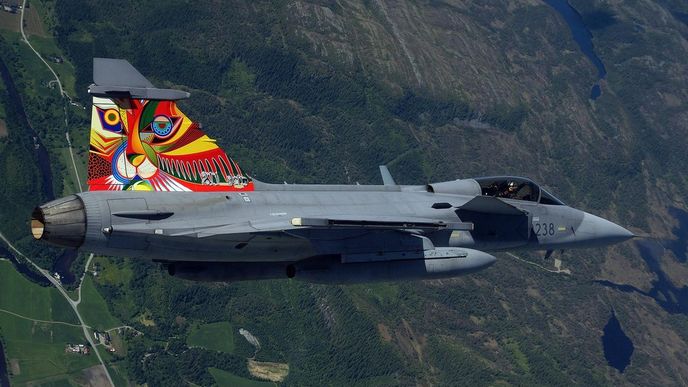 Jeden z českých gripenů Jeden z českých gripenů