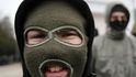 Účastník demonstrace ve městě Simferopol proti odtržení Krymu Účastník demonstrace ve městě Simferopol proti odtržení Krymu