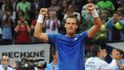 Tomáš Berdych se raduje. Troického k ničemu nepustil. Tomáš Berdych se raduje. Troického k ničemu nepustil.