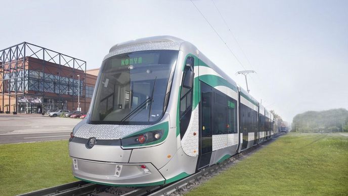 Tramvaj Škody Transportation pro Turecko Tramvaj Škody Transportation pro Turecko