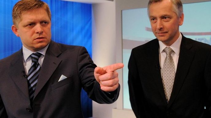 Robert Fico (Smer - SD) a Ján Figeľ (KDH) Robert Fico (Smer - SD) a Ján Figeľ (KDH)