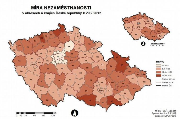 Míra nezaměstnanosti Míra nezaměstnanosti