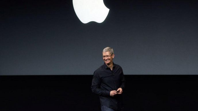 Šéf Applu Tim Cook na začátku prezentace Šéf Applu Tim Cook na začátku prezentace