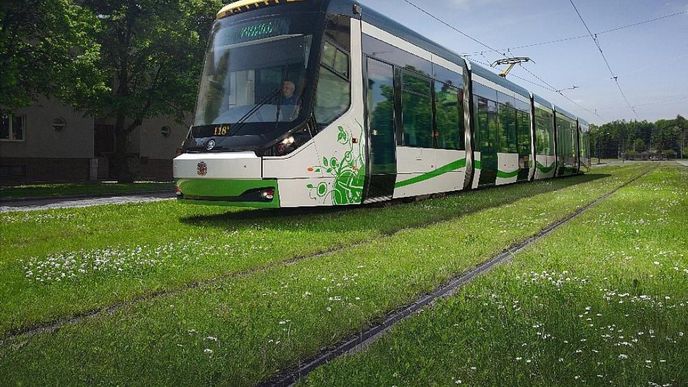 Tramvaj Škody Transportation maďarském Miskolci Tramvaj Škody Transportation maďarském Miskolci