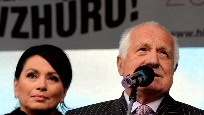 Jana Bobošíková s Václavem Klausem Jana Bobošíková s Václavem Klausem