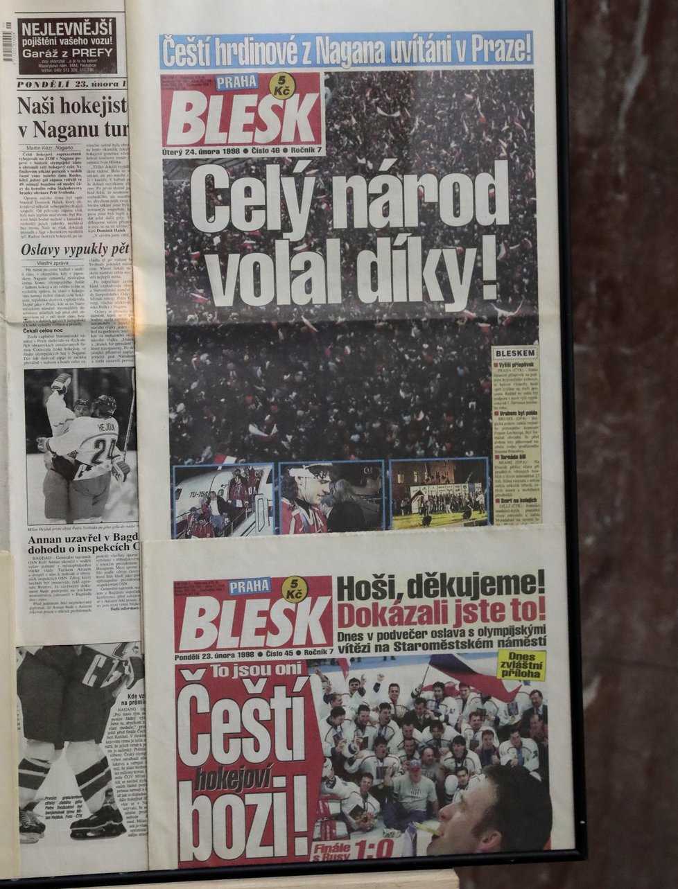 Takhle se o vítězství psalo v roce 1998.