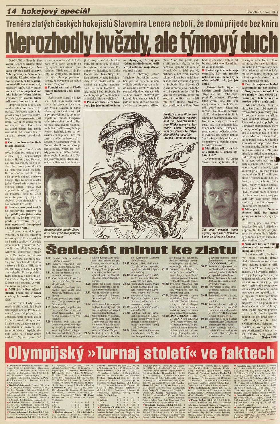 Takhle se o vítězství psalo v roce 1998.