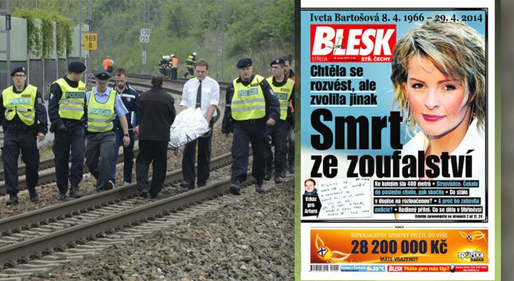 Iveta Bartošová a její tragický skok pod vlak