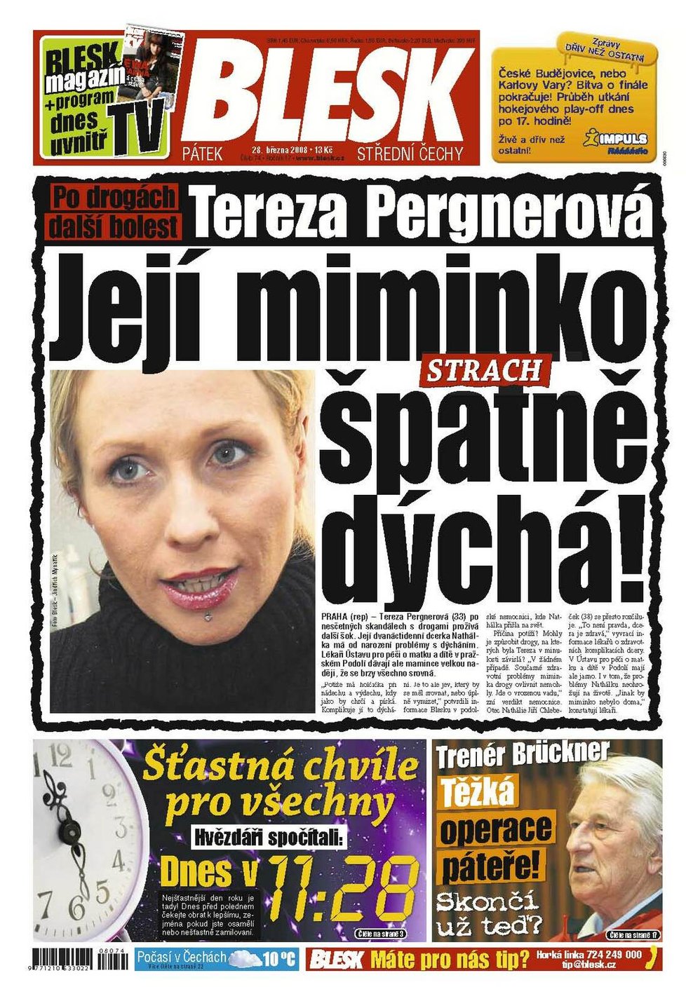 Novináři Blesku sledovali drogovou kauzu Terezy Pergnerové (28. března 2008).