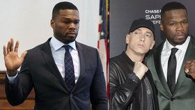 50 Cent pařil v luxusním obleku a ověšený diamanty. Druhý den porotě vykládal, že nemá peníze.