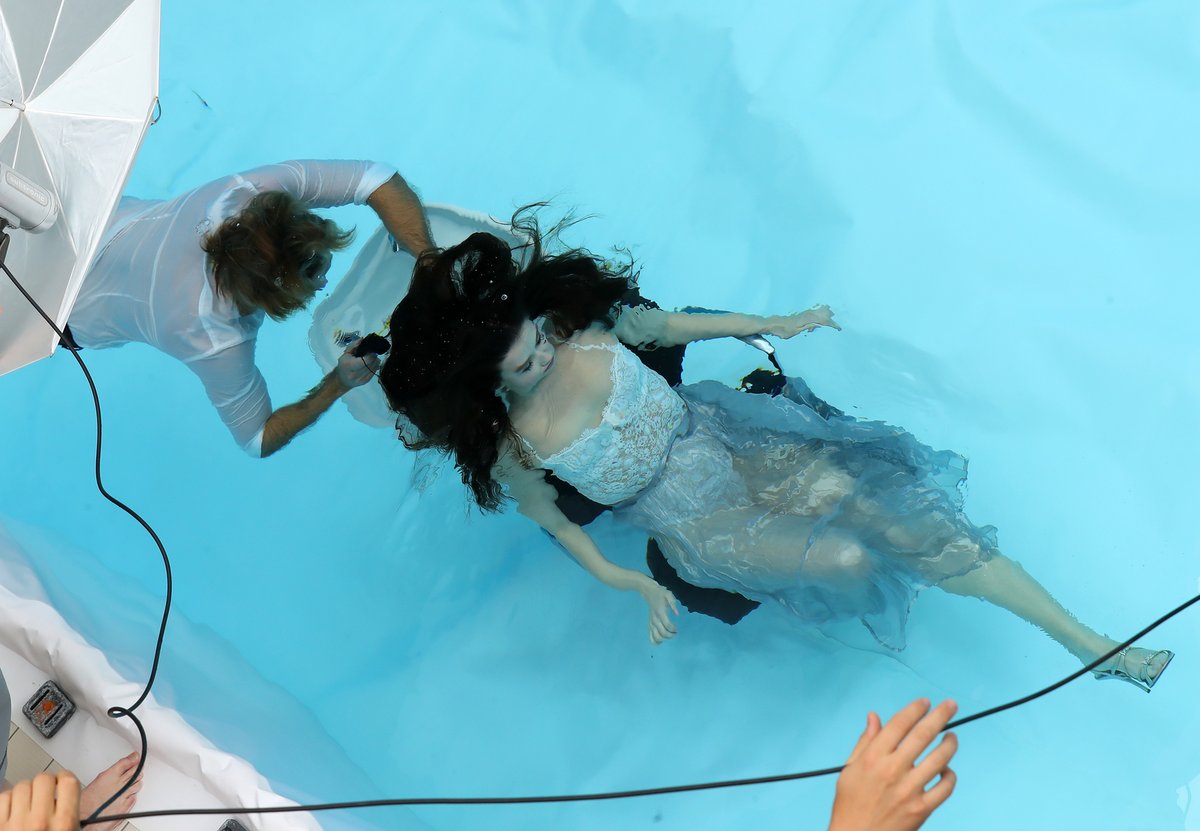 Jágrova přítelkyně Dominika fotila pod vodou.