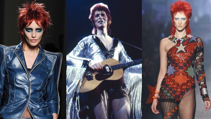 Glam rock i kariéra Davida Bowieho jsou dodnes inspirací pro mnohé módní návrháře.