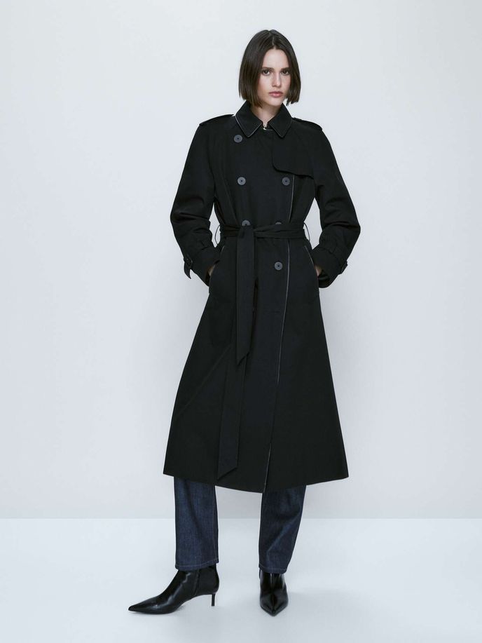 Bavlněný s koženkovým lemem, Massimo Dutti, 6595 Kč, massimodutti.com / Zdroj: Archiv firem Bavlněný s koženkovým lemem, Massimo Dutti, 6595 Kč, massimodutti.com / Zdroj: Archiv firem