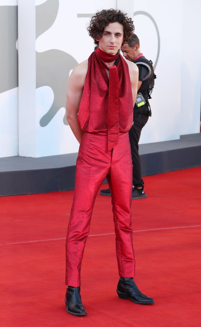 Timothée Chalamet v Haider Ackermann na Filmovém festivalu v Benátkách.