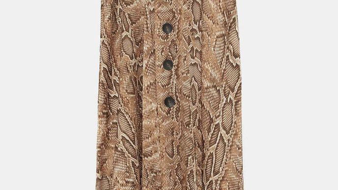 Sukně s hadím potiskem, Zara, 1299 Kč