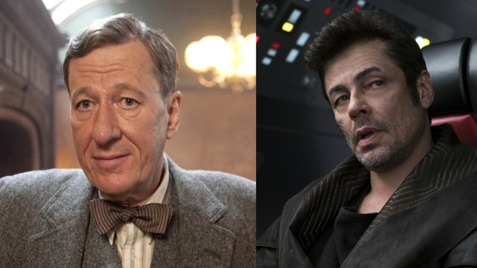 Zahraničními hvězdami 56. ročníku Mezinárodního filmového festivalu Karlovy Vary budou Geoffrey Rush (vlevo) a Benicio Del Toro.