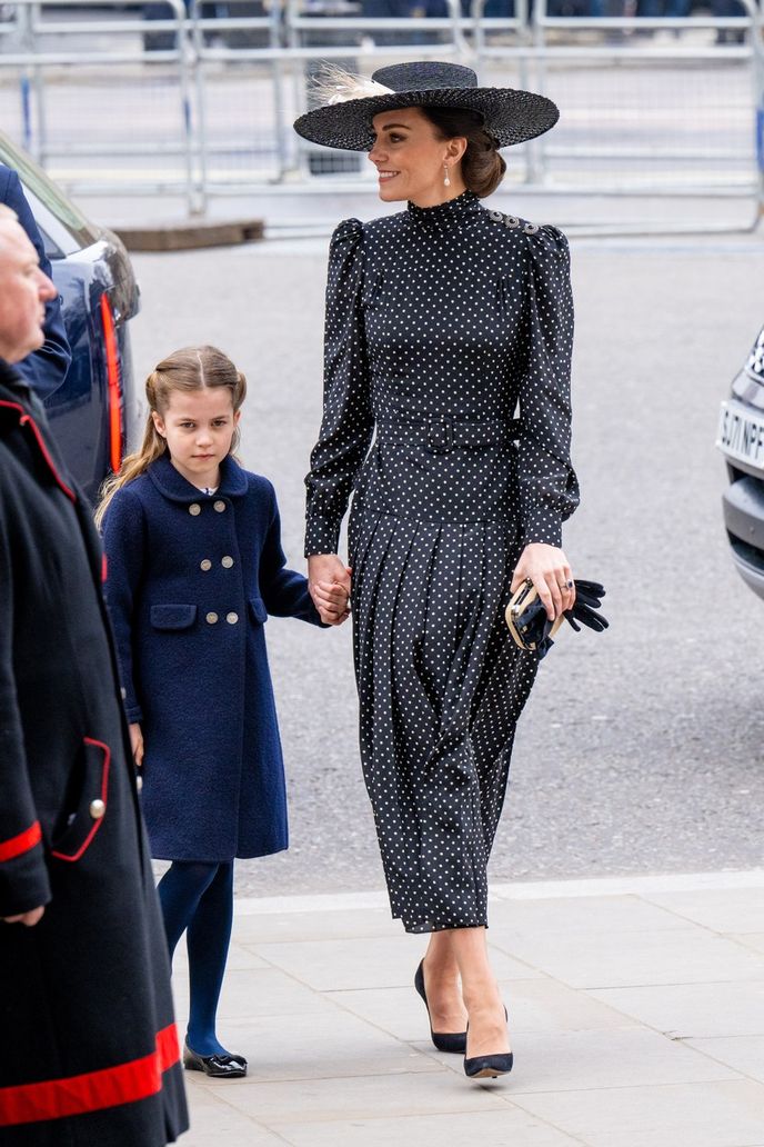 Vévodkyně Kate a princezna Charlotte v březnu 2022.