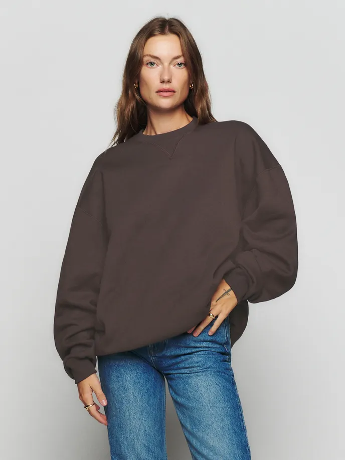 Oversize mikina, Reformation, 2400 Kč, thereformation.com Oversize mikina, Reformation, 2400 Kč, thereformation.com