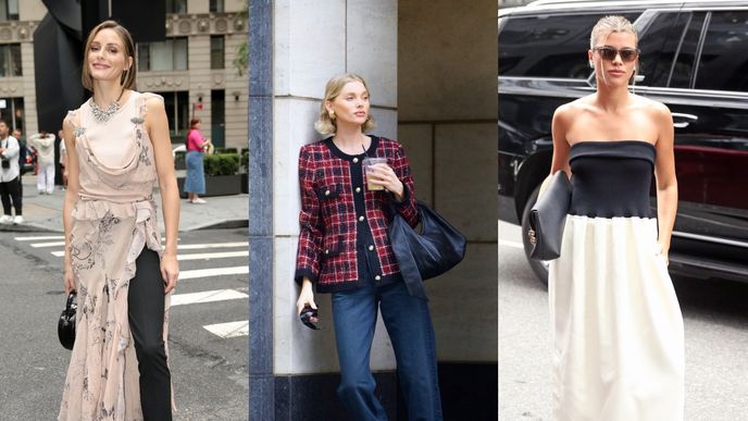 Olivia Palermo, Elsa Hosk a Sofia Richie Grainge během fashion weeku v New Yorku / Zdroj: Profimedia.cz