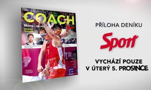 Prosincový Coach a rozhovor s Andreou Tomatisem, trenérem českých beachvolejbalových mistrů světa