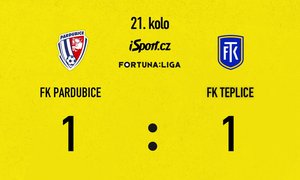 FORTUNA: SESTŘIH: Pardubice - Teplice 1:1. Bleskový gól, pak odpověď v závěru