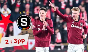 SESTŘIH: Slavia - Sparta 2:3p. Drama rozsekl Karabec z penalty