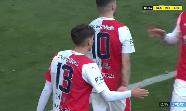 Slavia - Liberec: Chytil se výborně pověsil do Wallemova centru a zvyšuje na 2:0!