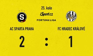 FORTUNA: SESTŘIH: Sparta - Hradec Králové 2:1. Po třech debaklech výhra, zářil Kuchta