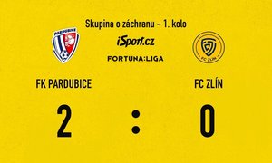 SESTŘIH: Pardubice – Zlín 2:0. První letošní výhra doma, Ševci spadli na dno tabulky