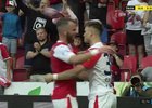 Slavia - Baník: Jurásek krásně prostřelil Markoviče, 5:0!