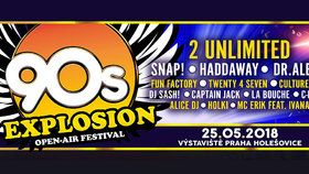 Report z 90s Explosion Open Air Festival 2018: Eurodance megamix pro pamětníky i novou generaci