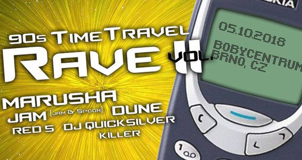 90s Time Travel Rave vol. II se odehraje opět v brněnském Bobycentru.