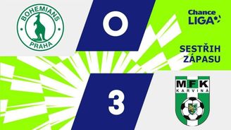 SESTŘIH: Bohemians - Karviná 0:3. V Ďolíčku padaly branky jen do sítě domácích, rozhodla 2. půle SESTŘIH: Bohemians - Karviná 0:3. V Ďolíčku padaly branky jen do sítě domácích, rozhodla 2. půle