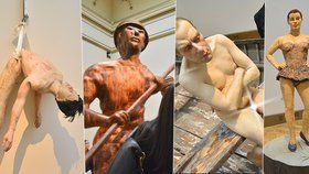 Nahý muž v loďce jako živý: V Rudolfinu vystavují 17 soch lidského těla