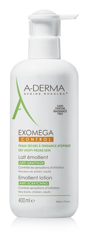 Zvláčňující tělové mléko Exomega, A-derma, 450 Kč (400 ml)