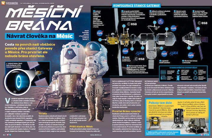 Cesta na povrch naší ob běžnice povede přes stanici Gateway u Měsíce. Pro první let ale nebude brána otevřená. Víc prozradí časopis ABC č. 10/2020