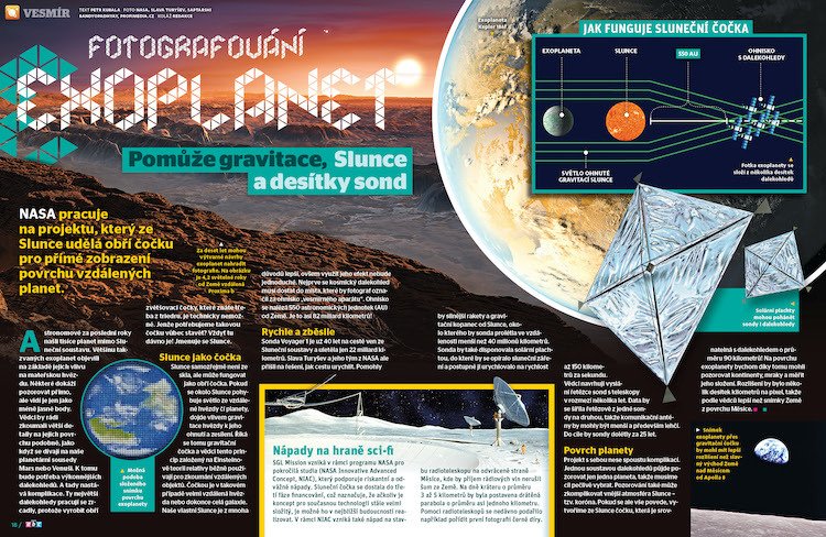 NASA pracuje na projektu, který ze Slunce udělá obří čočku pro přímé zobrazení povrchu vzdálených planet. Víc prozradí časopis ABC č. 11/2020