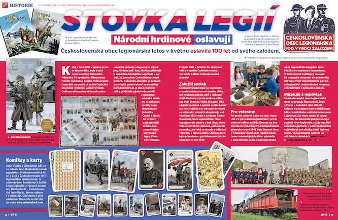 Československá obec legionářská letos v květnu oslavila 100 let od svého založení. Víc prozradí časopis ABC č. 13/2021