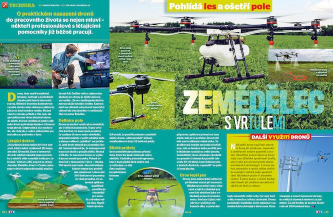 Jak se nasazují drony do praktického života - třeba v zemědělství? Uvidíte v časopisu ABC