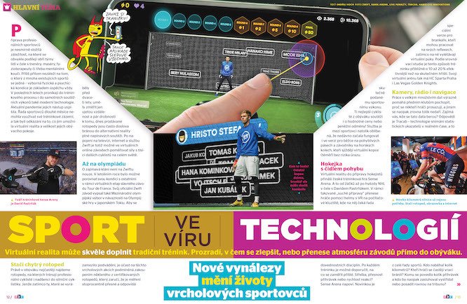 Virtuální realita a chytré moderní technologie můžou skvěle doplnit tradiční sporty. Víc prozradí časopis ABC č. 18/2021