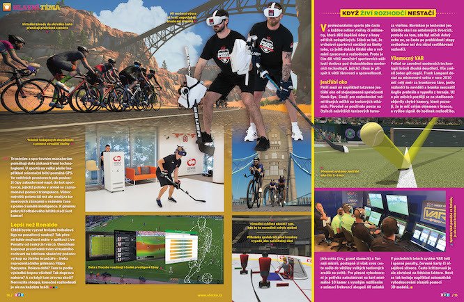Virtuální realita a chytré moderní technologie můžou skvěle doplnit tradiční sporty. Víc prozradí časopis ABC č. 18/2021