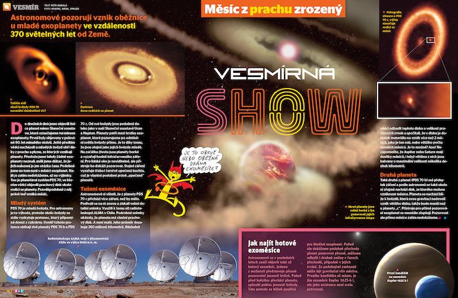 Astronomové pozorují vznik měsíce u mladé exoplanety ve vzdálenosti 370 světelných let od Země. Víc prozradí časopis ABC č. 18/2021