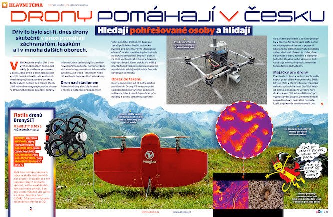 Jak drony pomáhají v Česku, uvidíte v časopisu ABC