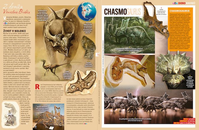 Encyklopedie ABC dinosaurů v časopisu ABC