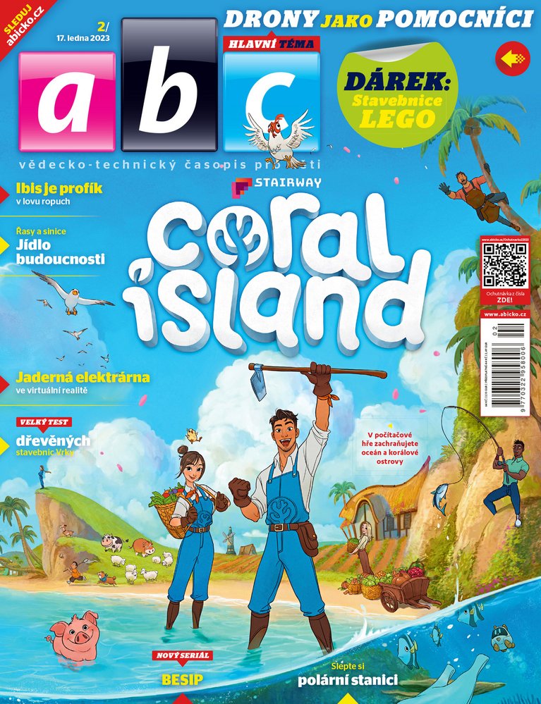 Stavebnice LEGO City a hra Coral Island v časopisu ABC