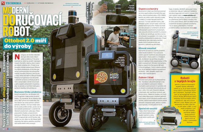 Moderní doručovací robot Ottobot v novém ábíčku