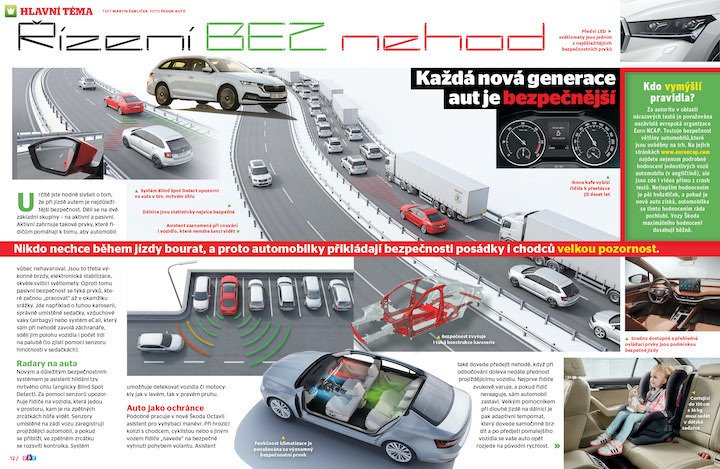 Každá nová generace aut je bezpečnější. Platí to i pro Škoda Auto. Víc prozradí časopis ABC č. 22/2020