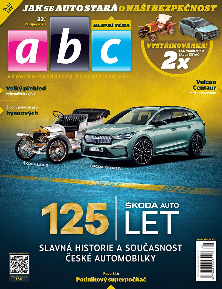 Slavíme 125 let Škoda Auto v časopisu ABC s vystřihovánkami škodovky