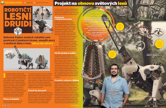 Sehraná trojice malých robotů se zapojila do projektu na obnovu světových lesů. Víc prozradí časopis ABC