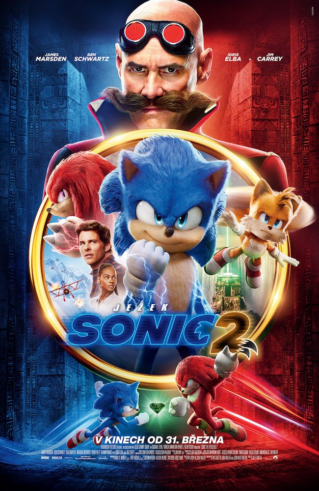 Plakát k filmu Ježek Sonic 2 v časopisu ABC